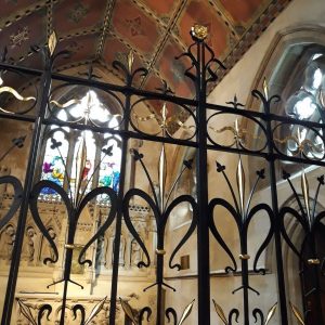 Renovation complete of the beautiful hand-forged side gates at St John the Evangelist in Bath with gold touches.